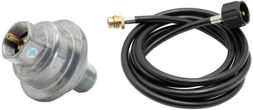 Clam Outdoors 5 Foot Propane Extension Hose for Large Propane Tanks & Fuel Filter for Clam Portable Propane Heater, large image number 1