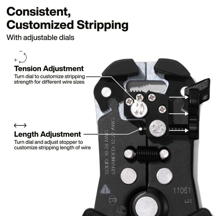 Klein Tools Self-Adjusting Wire Stripper/Cutter, large image number 3
