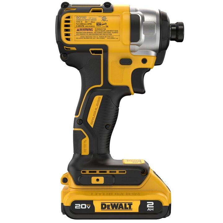 DEWALT 20V MAX Brushless Cordless 1/4 Inch Impact Driver Kit & Elite Series 100pc Drill Driver Set, large image number 5