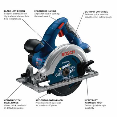 Bosch 18V 6-1/2 In. Circular Saw (Bare Tool), large image number 1