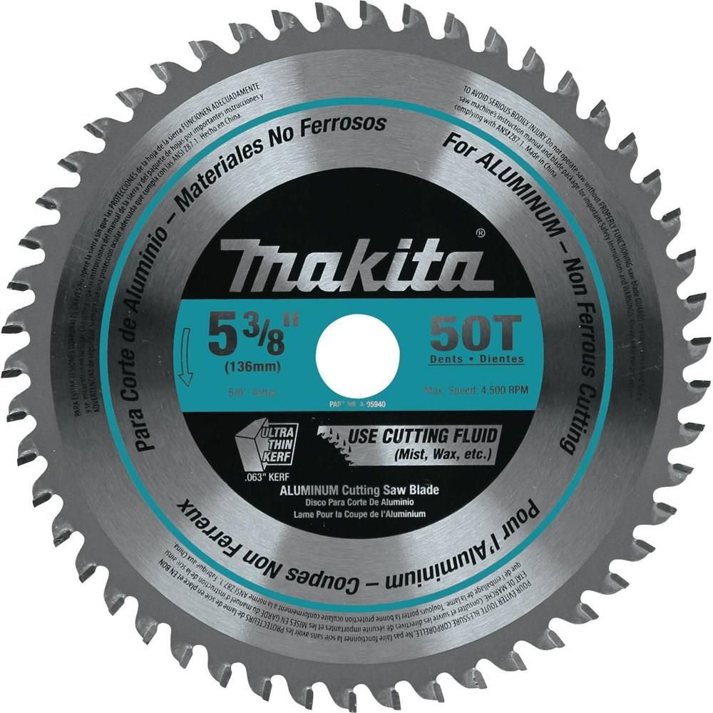 Makita 5-3/8 in. 50T Carbide-Tipped Saw Blade Aluminum, large image number 1