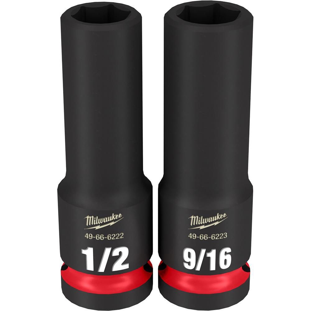 Milwaukee Impact Socket 1/2in Drive SAE 6 Point 12pc, large image number 2