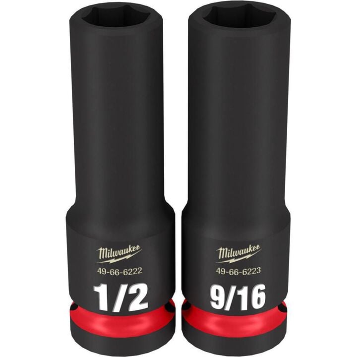 Milwaukee Impact Socket 1/2in Drive SAE 6 Point 12pc, large image number 1