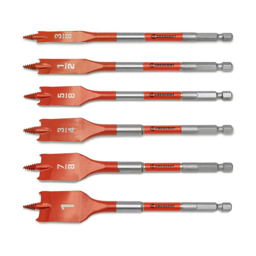 Crescent Screw Point Paddle Drill Bit Set 6pc, large image number 1