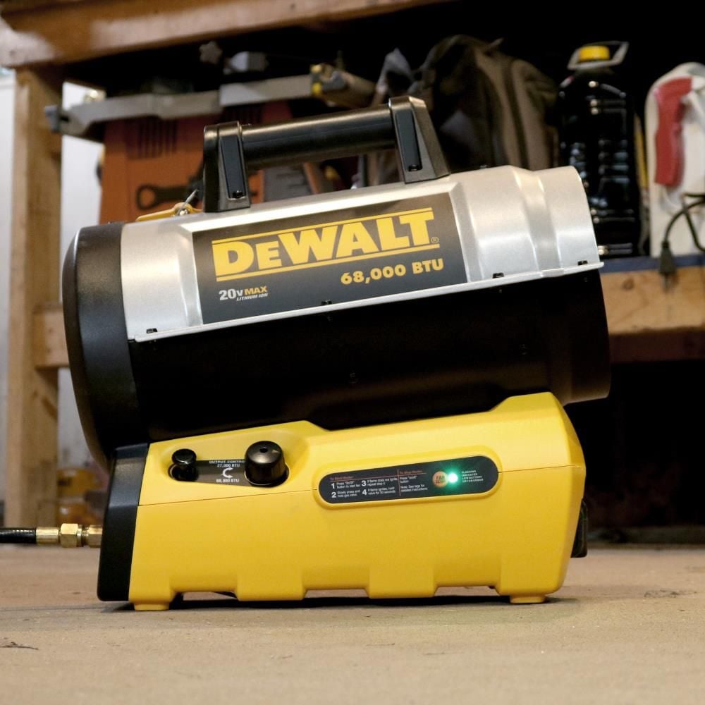 DEWALT 68000 BTU Cordless Portable Forced Air Propane Heater, large image number 5