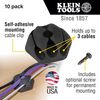 Klein Tools Self Stick 3 Slot Cable Clips 10pk, small image number 2