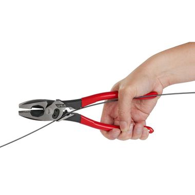 Milwaukee 9inch Linemans Dipped Grip Pliers with Crimper & Bolt Cutter (USA), large image number 8