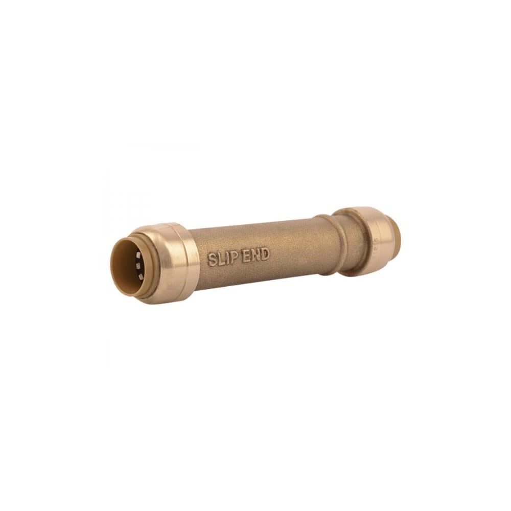 Sharkbite 1/2in Push T x 1/2in D Push Brass Slip Coupling, large image number 1