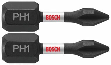 Bosch Impact Tough 1 Inch Phillips #1 Insert Bits 2 Piece
