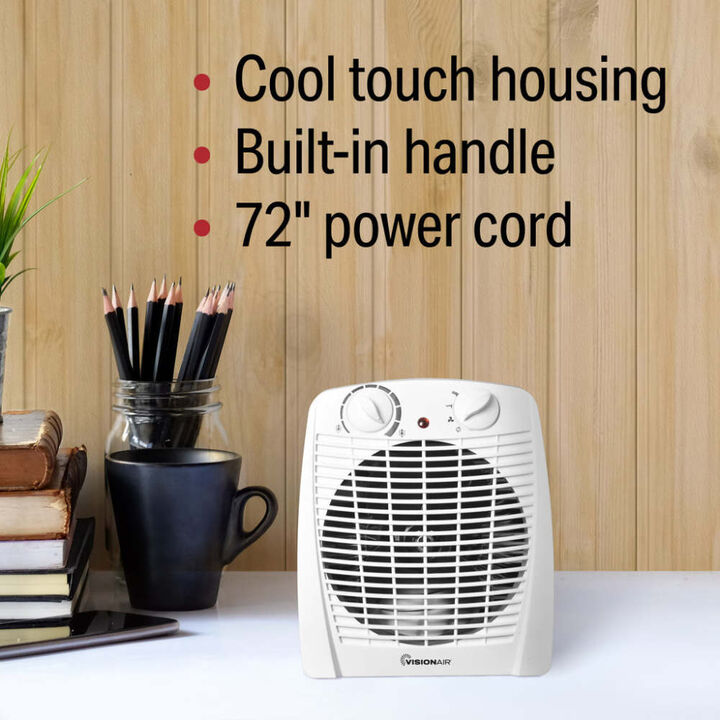 VisionAir 9 In. 750/1500W 5120 Btu 160 Sq-Ft. Wire Element Heater, large image number 6
