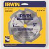 Irwin 7-1/4 In. 6T Fiber Cement Saw Blade, small