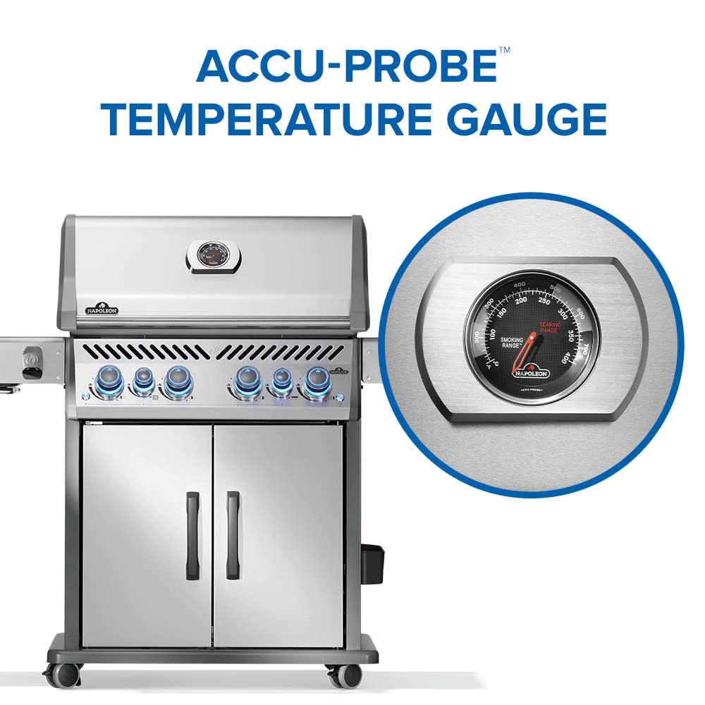 Napoleon Rogue PRO-S 525 Propane Gas Grill with Infared Burners 76500 BTU Stainless Steel, large image number 9