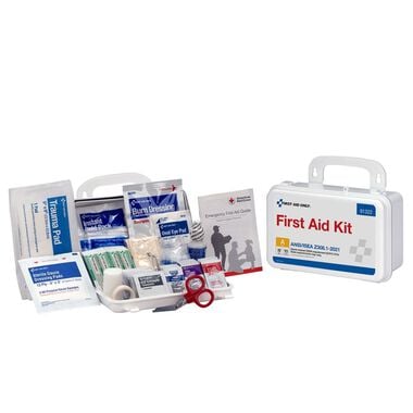 First Aid Only First Aid Kit 10 Person Plastic Case ANSI A