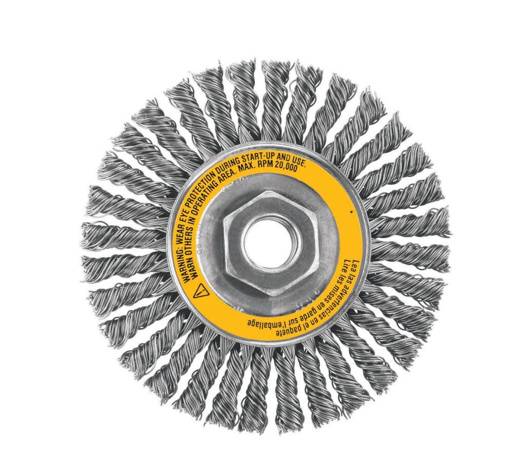 DEWALT 4 In. x 5/8 In. to 11 XP .020 Carbon Stringer Wire Wheel, large image number 1