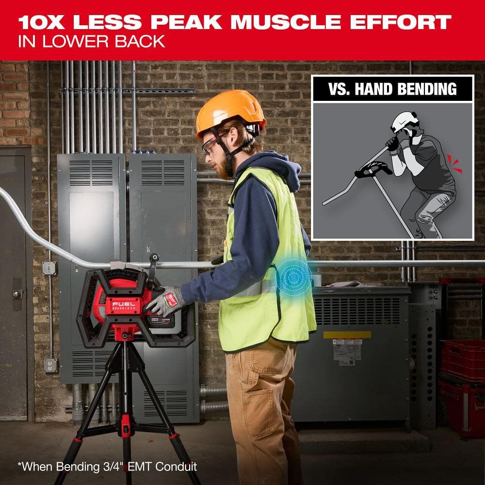 Milwaukee M18 FUEL Branch Conduit Bender with AUTO-ZERO Bare