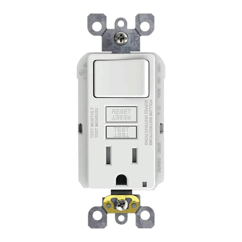 Leviton SmartlockPro GFCI Outlet 15A 125V White NEMA 5-15R – 3534088