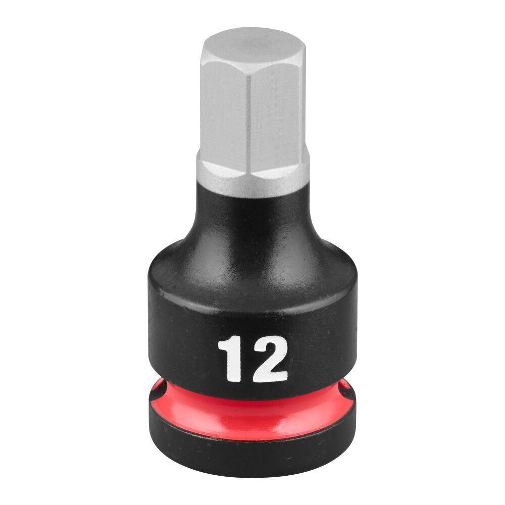 Milwaukee SHOCKWAVE Impact Duty 1/2 Inch Drive 2 Inch Hex 12mm Bit Socket - 49-66-7301