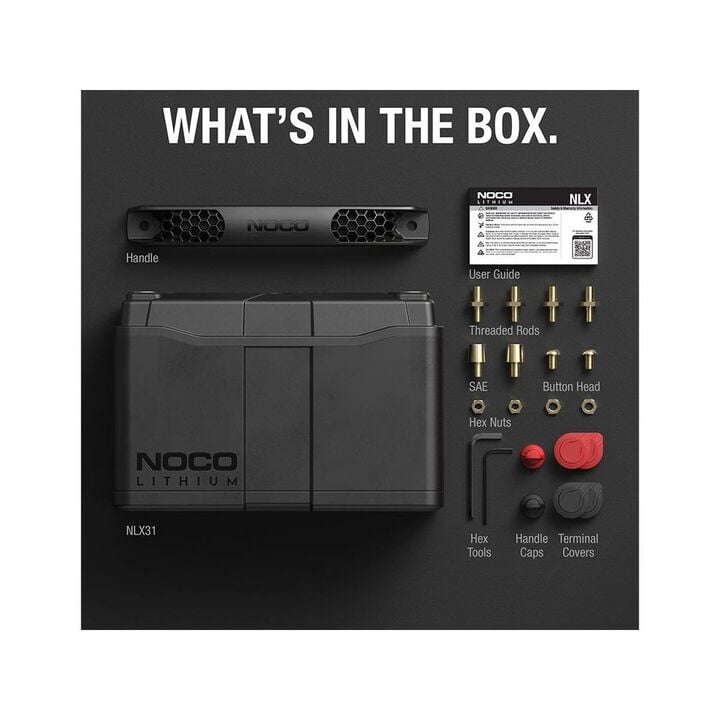 Noco 120Ah Group 31 Rechargeable Li-Iron Phosphate (LiFePO4) Battery, large image number 1