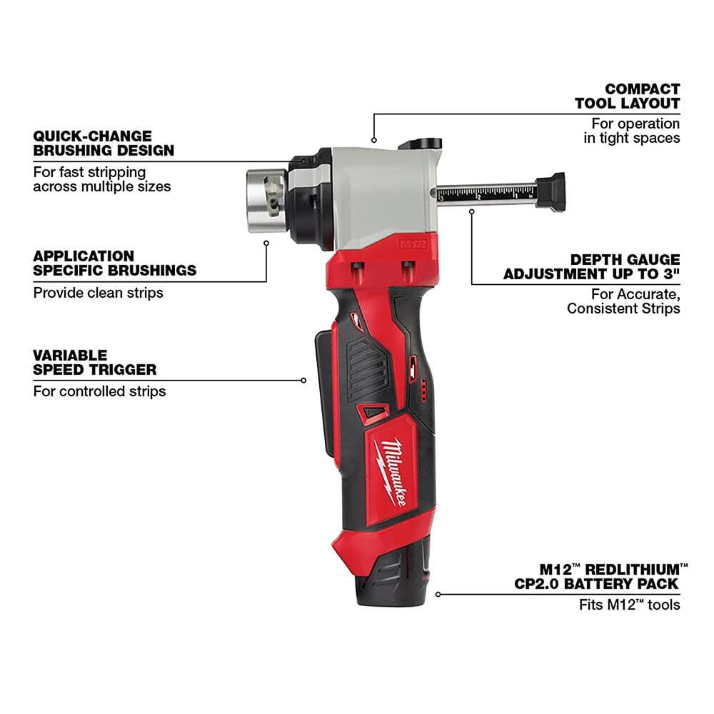 Milwaukee M12 Cable Stripper Kit with 17 Cu THHN / XHHW Bushings, large image number 5
