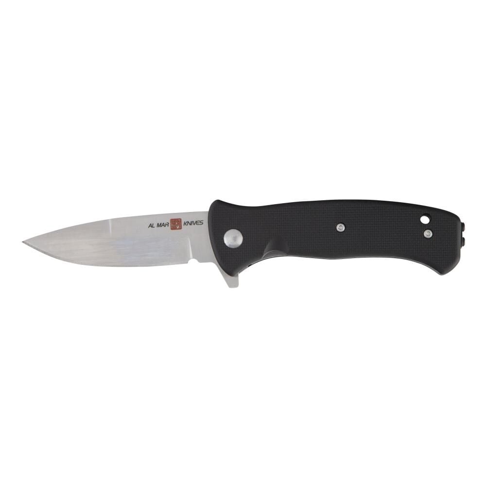 AL MAR Knives SERE 2020 3.6in Folding Knife, Black/Steel – AMK2202