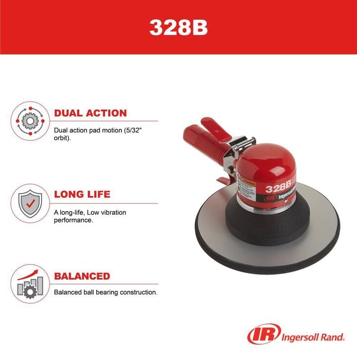 Ingersoll Rand 5/32 Inch Orbital Air Sander, 8 Inch PSA Pad, large image number 2
