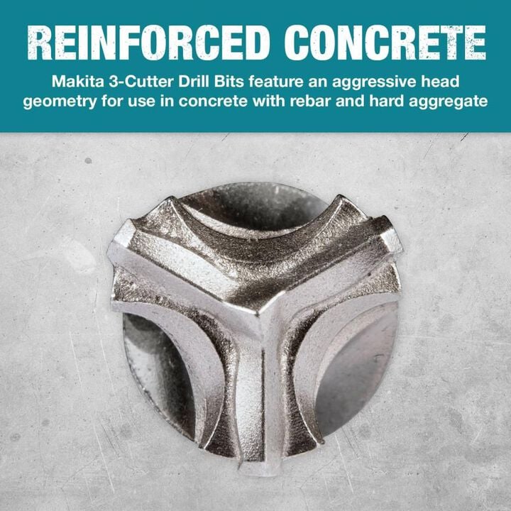 Makita 3/8in x 18in SDS Plus Bit 3 Cutter, large image number 6