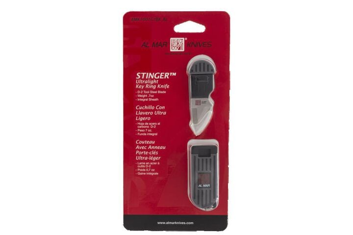 AL MAR Knives 1.3in Stinger Keychain Fixed Knife, Blue, large image number 4