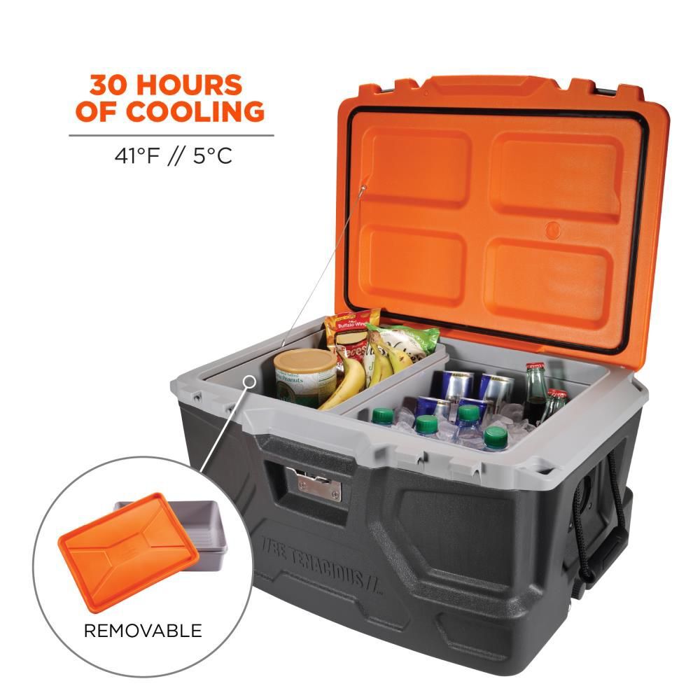 Ergodyne Chill Its 5171 Industrial Hard Sided Cooler 48 Quart Single Orange & Gray, large image number 3