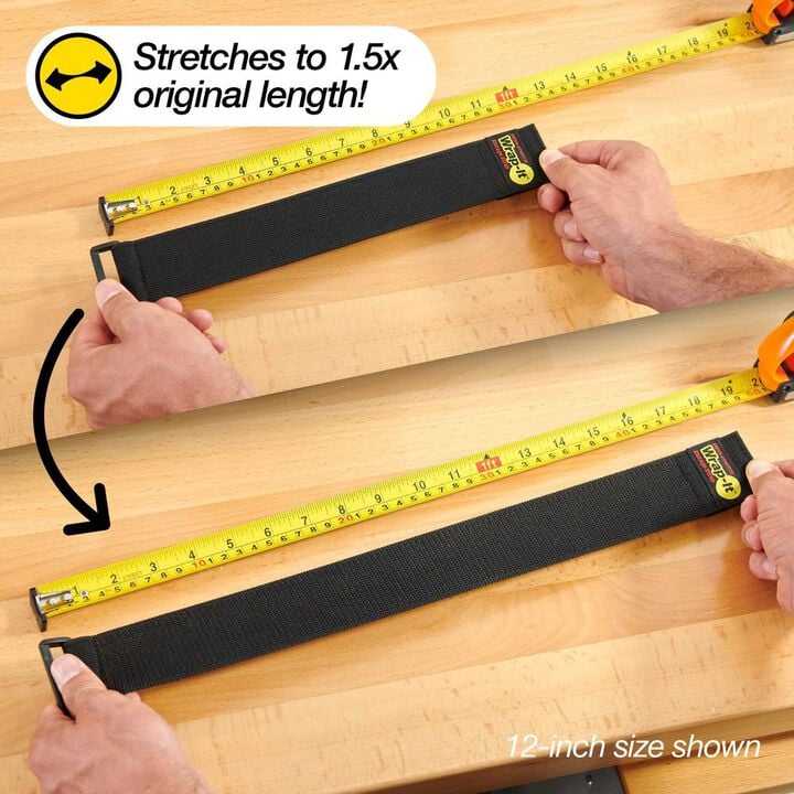 Wrap-It Super-Stretch Storage Strap, 18 Inch x 2 Inch, Black, large image number 7