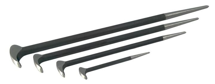 Sunex 4 piece Steel Pry Bar Set with Ground Pointed End