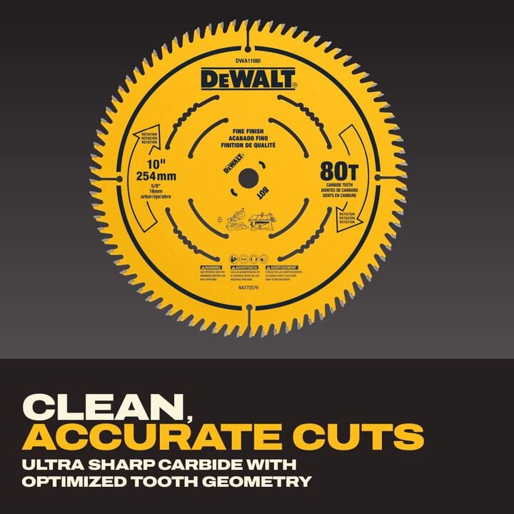 DEWALT Circular Saw Blade 10in 80T, large image number 2