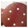 Mirka 6 Inch Diameter 6 Hole 36 Grit Maroon Aluminum Oxide Vacuum Disc 25 Pieces, small image number 2