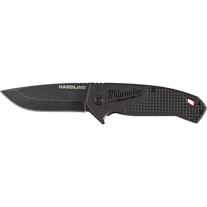 Milwaukee 3 in. HARDLINE Smooth Blade Pocket Knife, large image number 0