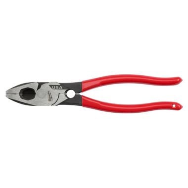 Milwaukee 9inch Linemans Dipped Grip Pliers with Thread Cleaner (USA), large image number 0
