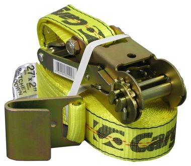 Allied International Cargoloc 2In x 27Ft Ratchet Tie Down with Flat Hooks