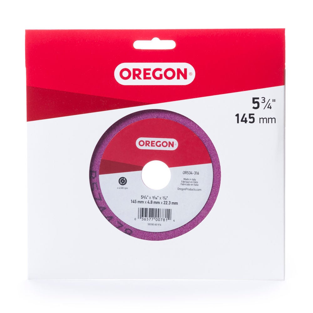 Oregon 5 3/4 Inch x 3/16 Inch x 7/8 Inch Vitrified Grinding Wheel, large image number 4