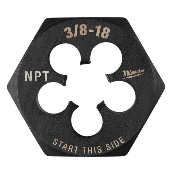 Milwaukee 3/8 in -18 NPT 2-1/6 in  Hex Threading Die, large image number 0