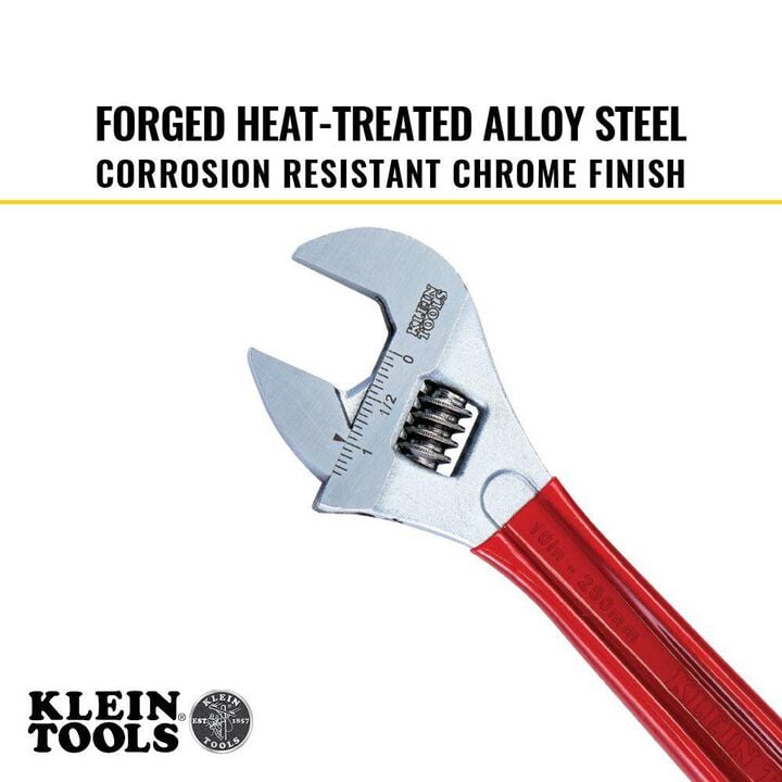 Klein Tools 10 Inch Precision Adjustable Wrench, large image number 3