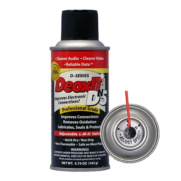 DeoxIT D-Series Contact Cleaner & Rejuvenator 5% Solution Spray, 163 Gram, Non-Flammable
