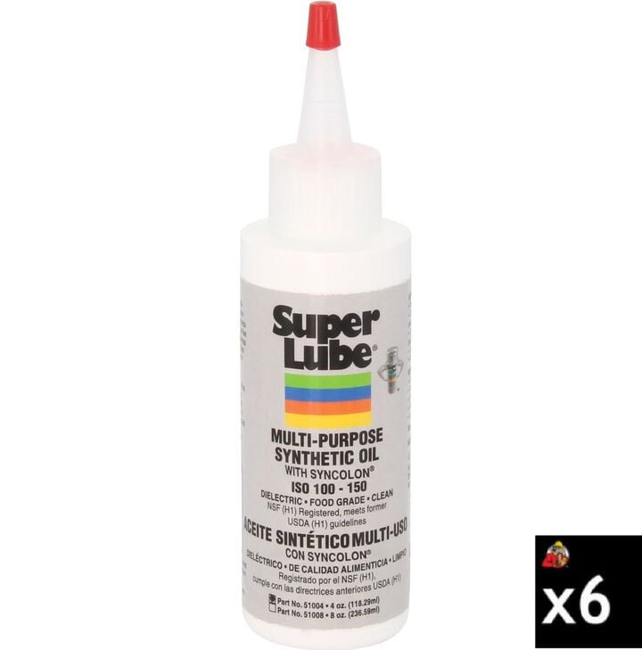 Super Lube 4 Oz Bottle Multi-Use Synthetic Oil with Syncolon- CASE of 6
