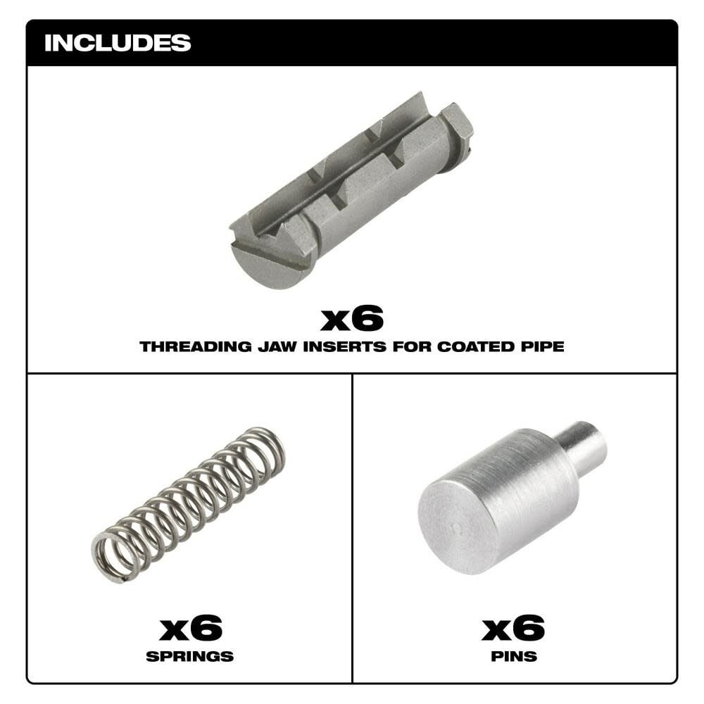 Milwaukee Threading Jaw Inserts For Coated Pipe 49 16 5102 - Image 4