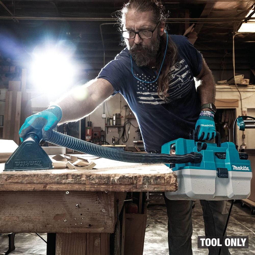 Makita 40V max XGT Brushless Cordless 2 Gallon HEPA Filter Wet/Dry Dust Extractor/Vacuum (Bare Tool), large image number 17