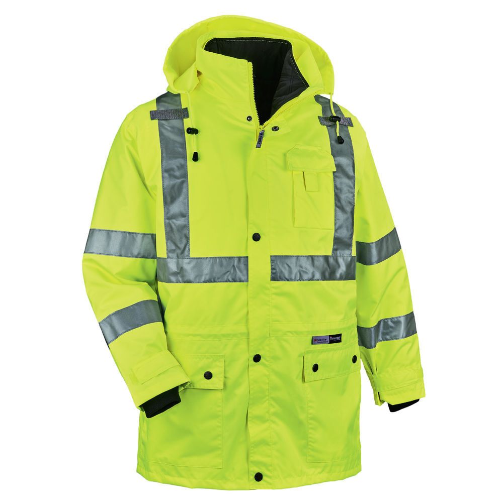 Ergodyne 4-in-1 Hi-Vis Winter Jacket Parka, Small, large image number 7