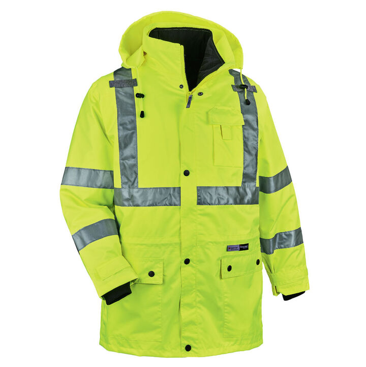 Ergodyne 4-in-1 Hi-Vis Winter Jacket Parka, Small, large image number 6