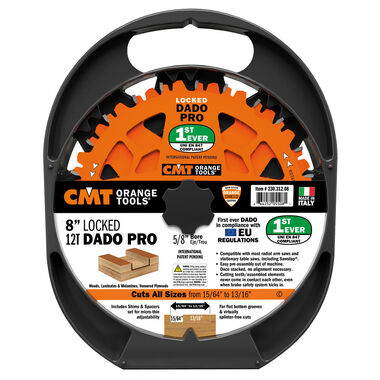 CMT 8in 12T Wood Locked Dado Pro Blade Set, large image number 7