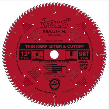 Freud 12 In. x 96T Thin Kerf Ultimate Cut-Off Blade, large image number 0