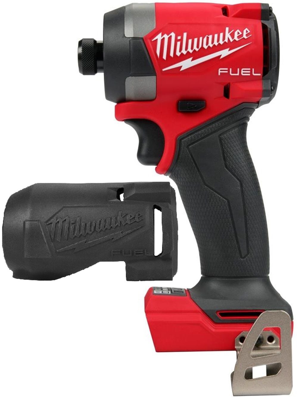 Milwaukee M18 FUEL 1/4 Inch Hex Impact Driver (Bare Tool) & Protective Boot Bundle – MIL000011647