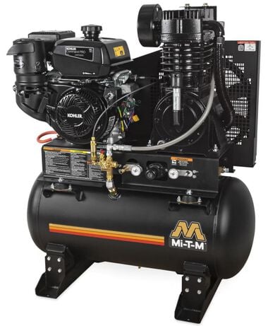 Mi T M 30 Gallon Stationary Gas Air Compressor 14.0 HP Kohler OHV engine