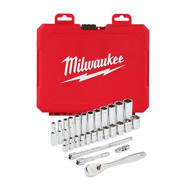 Milwaukee 1/4 in. Drive 28 pc. Ratchet & Socket Set - Metric, large image number 0