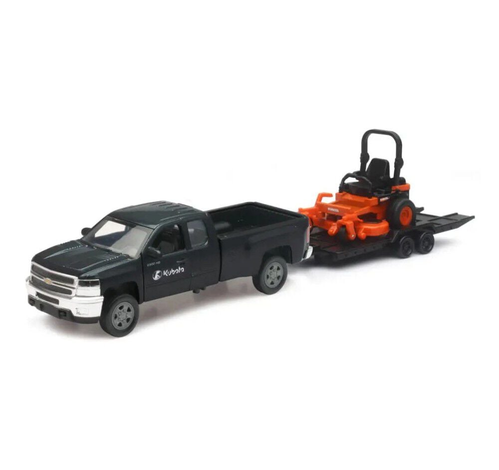 Kubota Z700 1:32 Scale Miniature Toy Mower Set W/Black Truck & Trailer – 77700-10527